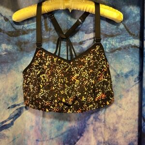 Livi Active Black Multicolor Women's Top